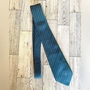 Signed Pierre Cardin Neck Tie RARE Mens Blue Gray‎ Silk Suit Designer